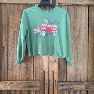 Ford Bronco cropped Christmas sweatshirt size medium